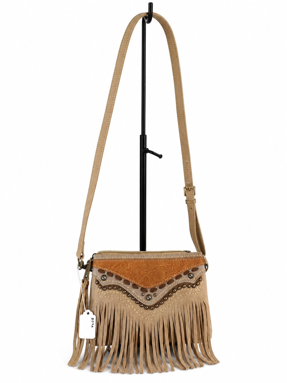 Montana West Tan and Brown Fringe Crossbody Bag